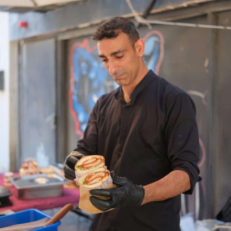 עמדת האוכל בפסטיבל